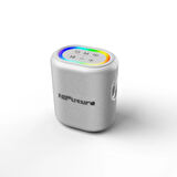 HiFuture Vocalist 100 Kablosuz Bluetooth 5.0 25W RGB Aydınlatmalı BT/AUX/SD Kart Girişli TWS Mikrofonlu Taşınabilir Karaoke Sistemi Hoparlör Gümüş