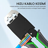 VegGieg RJ45 RJ11 RJ12 Jack Çakma Pensesi 6P/8P Ağ ve Telefon Kablosu Jak Kesme Soyma Sıkma Aleti