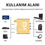 VegGieg Koaksiyel Toslink Optik Dijital to 3.5mm RCA Analog Ses Çevirici Adaptör