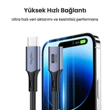 VegGieg USB 3.2 Gen 2 Type-C Uzatma Kablosu USB-C 100W 10Gbps 4K 60Hz 50CM