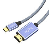 VegGieg 4K/60Hz Type-C 3.1 to HDMI 2.0 Dönüştürücü Kablo 2 Metre