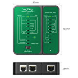 VegGieg RJ45 RJ11 Uyumlu Cat6 Cat7 Cat8 Poe Destekli Network Ethernet Test Cihazı