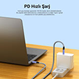 VegGieg USB 3.1 Type-C PD 100W 5A 10Gbps 4K 60Hz Destekli Kablo 2 Metre