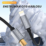 VegGieg Lightning to MIDI USB-B iPhone iPad Uyumlu Müzik Enstrüman Kablosu