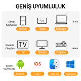 Veggieg 4K HDMI VGA 2.4 / 5Ghz Wireless Kablosuz Görüntü Aktarım Cihazı