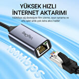 Veggieg USB 2.0 100Mbps Rj45 Lan Ethernet İnternet Çevirici Dönüştürücü