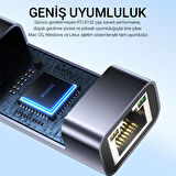 Veggieg USB 2.0 100Mbps Rj45 Lan Ethernet İnternet Çevirici Dönüştürücü