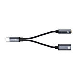VegGieg Type-C to 3.5mm Kulaklık ve Type-C Şarj Dönüştürücü Adaptör
