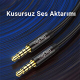 VegGieg 3.5mm Jack TRRS Hi-Fi AUX Mikrofon ve Ses Kablosu 5 Metre