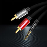 VegGieg 3.5mm AUX to 2 RCA Ses Kablosu 3 Metre