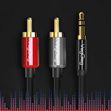 VegGieg 3.5mm AUX to 2 RCA Ses Kablosu 3 Metre