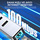 Veggieg USB Type-C to 100Mbps Ethernet Çevirici ve 3 Portlu USB Hub Çoklayıcı