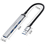 VegGieg USB 3.0 4 port 3*USB 2.0 ve 1*USB 3.0 Çoklayıcı Hub