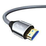 VegGieg 8K 60Hz 4K 120Hz 48 Gbps HDR ARC HDCP Örgülü HDMI 2.1 Kablo 1.5 Metre