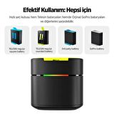 GoPro İkili Şarj Cihazı + 2 ADET Yedek Batarya ( GoPro Hero12 Black / Hero11 Black / Hero10 Black / Hero9 Black İçin )