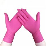 PEMBE PUDRASIZ  NİTRİL MUAYENE TEMİZLİK ELDİVENİ  SMALL COREMED 100 LÜ