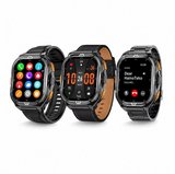 HainoTeko GPS-3 Akıllı Saat GPS Özellikli 5ATM Su Geçirmez AMOLED Ekran 3 Kordonlu BT Arama Siyah