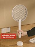 Rowenger WD-942 USB Şarjlı Uv Işıklı Elektrikli Sivrisinek Öldürücü Raket Sinek Öldürücü Sineksavar Lamba