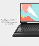 iPad 10.2 ve 10.5 Keyboard Folio Kablosuz Klavyeli Kılıf