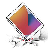 Apple iPad 9.7 2017 2018 (5.6.Nesil) Uyumlu Kalemlikli Premium Standlı Katlanabilir Uyku Modu Özellikli Tablet Kılıfı