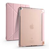 Apple iPad 9.7 2017 2018 (5.6.Nesil) Uyumlu Kalemlikli Premium Standlı Katlanabilir Uyku Modu Özellikli Tablet Kılıfı