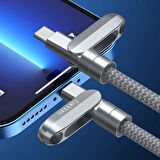Earldom EC-208CL Boyun Askılı Type-C to Lightning 27W PD Hızlı Şarj Kablosu 1.2M - Gümüş