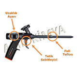 Somafix Poliüretan Köpük Tabancası Tetik Sabitleyicili Full Teflon SFX-5473