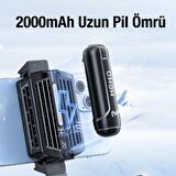 MEMO DL10 Dijital Gösterge 2000mAh Powerbankli Telefon Soğutucu Fan Radyatör SİYAH