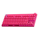 MCHOSE Mix 87 Rose Red %80 Apollo Manyetik Switch 8K Hz Hall Effect RGB Hotswap Mekanik Gaming Klavye (MC-Mix87-5)