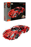 Çek Bırak Kırmızı Süper Araba 437 Parça – Mekanik Yapı Seti, Açılır Kapılı, Koleksiyonluk Model Araba