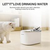 Haustier WF007L Otomatik Kedi Su Sebili, 3.5Lt Geniş Hazne, Bpa Içermez, Metal Üst Tabla, Ultra Sessiz, Beyaz