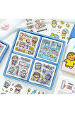 Rain Temalı 100 Yaprak 4 Bölmeli Sticker Seti • Bullet Journal (GGK-DZ081)