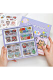 Game Time Temalı 100 Yaprak 4 Bölmeli Sticker Seti • Bullet Journal (GGK-DZ072)