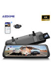 Azdome AR09 4K 2 Kanallı 9.6" Ekran Tam Ayna Dokunmatik Araç Kamerası
