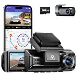 Azdome M550 Pro 4K Çift Kameralı Araç Kamerası WiFi GPS Gece Görüşü Park Modu Azdome Türkiye Garantili