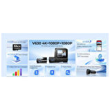 Lingdu V630 4K 3 Kameralı (Ön, Arka, Kabin) Akıllı Araç Kamerası