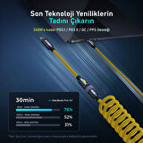 Aohi The Future Creative Power USB-C to USB-C Apple Lightning Modüler Uzayabilen 2,6m 480Mbps 240W PD 3.1 Süper Hızlı Şarj/Data Kablo Seti