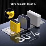 Aohi Magcube 3 Portlu Şarj Adaptörü, 140W Şarj Cihazı, GaN+ 100W Hızlı Şarj İstasyonu, Sarı