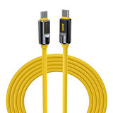 Aohi The Future Adonis USB-C to USB-C 1m PD 3.1 120Gbps 240W 8K Süper Hızlı Şarj/Data Kablosu, Sarı