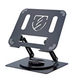 Earldom EH257 360 Derece Ayarlanabilir Metal Laptop Standı - Gri