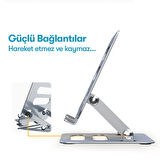 Earldom EH204 Ayarlanabilir Metal Laptop ve Tablet Standı - Gümüş