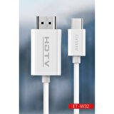 Earldom W32 Type-C to HDMI 4K Dönüştürücü 2M - Beyaz