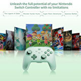 Choco Kablosuz Oyun Kolu Pastel Yeşil Nintendo Switch PC Windows Android Ios Uyumlu