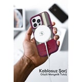 Santa Barbara Polo Racquet Club iPhone 14 Pro Max Kılıf Kumaş + Pu Deri M-Safe Şarja Uygun Kare Dizayn Cyril Kapak