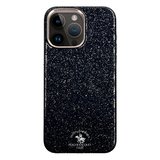 Santa Barbara Polo Racquet Club iPhone 15 Pro Max Kılıf Mekanik Tuşlu Simli Işıltılı Diaomand Seri Aurora Kapak