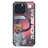 ZuckBear iPhone 15 Pro Kılıf Hologramlı Mekanik Tuşlu M-Safe Şarja Uygun New York Never Sleeps Kapak