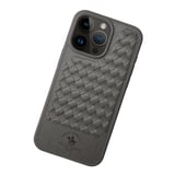 Santa Barbara Polo Racquet Club iPhone 15 Pro Kılıf PU Deri Business Kare Desen Ravel Kapak