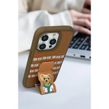 ZuckBear iPhone 15 Pro Max Kılıf PU Deri Nakışlı Standlı Claude Kapak