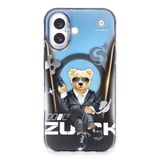 ZuckBear iPhone 16 Kılıf Berlin Boss Hologramlı Mekanik Tuşlu M-Safe Şarja Uygun Kapak