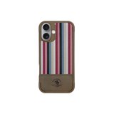 Santa Barbara Polo Racquet Club iPhone 16 Kılıf Isaac Süet Pu Deri Çift Desenli Kapak